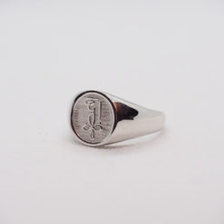 Zirkelring mit Reliefgravur