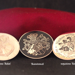 Individueller Bandknopf - 925 Sterling Silber | Zirkel / Wappen